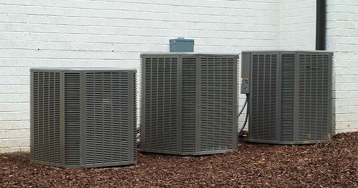 The size of your condenser and HVAC system should be based on the size of your home.