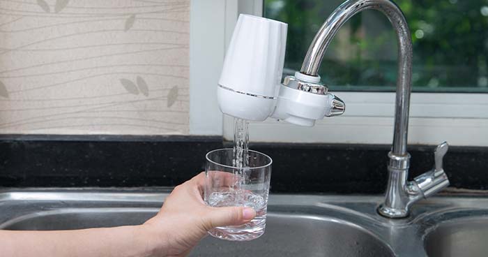 An options for home water filtration is a filter that mounts to your faucet.
