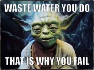 yoda water waste meme