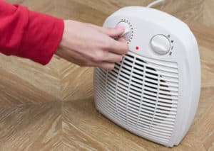 adjusting a space heater