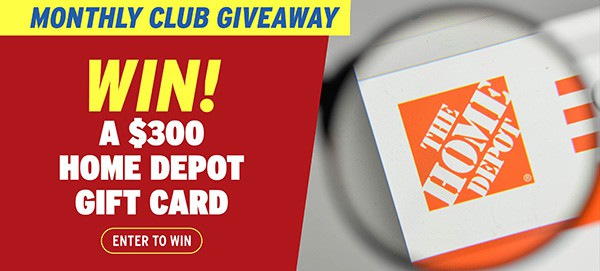 Home deport gift card giveaway