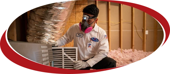 technician working on hvac